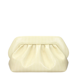 Beige Leather Clutch Bag