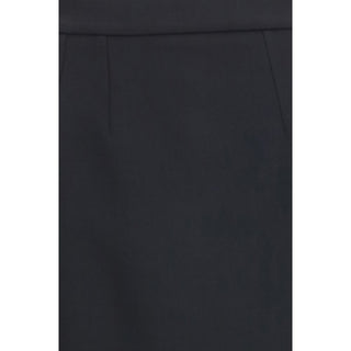 Black Wool Oves Aries Long Skirt
