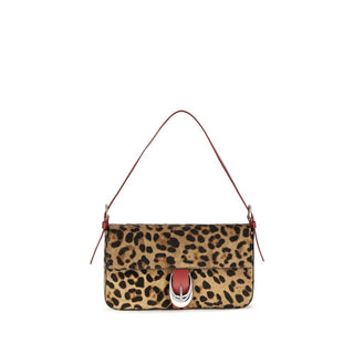 Beige Calf Leather Bos Taurus Shoulder Bag