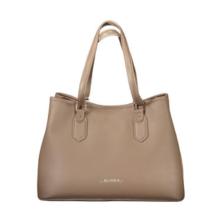 Brown Polyurethane Women's Bag