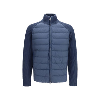 Blue Polyamide Full-Length Jacket