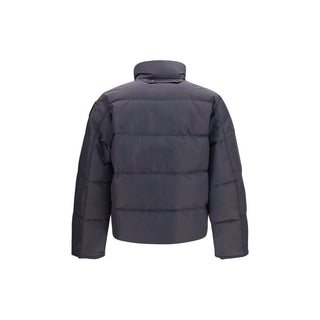 Gray Polyamide Full-Length Jacket