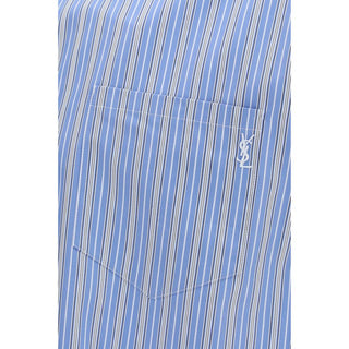 Blue Cotton Pattern Shirt