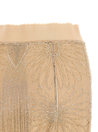 Multicolor Silk Long Skirt