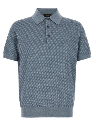 Blue Cotton Polo Shirt