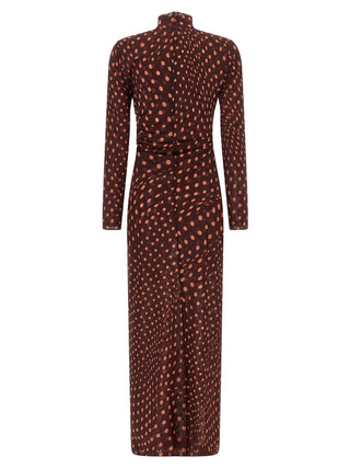Bordeaux Polyamide Long Dress