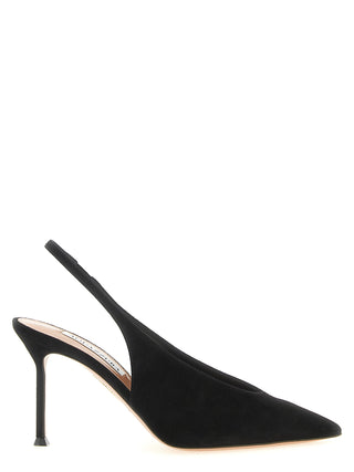 Black Calfskin High Heel Pumps
