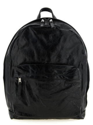Black Lamb Leather Backpack
