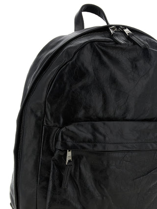 Black Lamb Leather Backpack