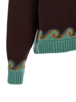 Brown Virgin Wool Cardigan