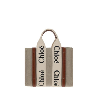 Brown Linen Handbag