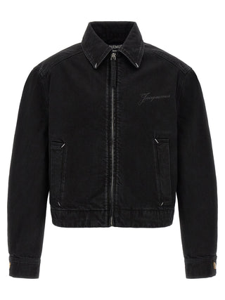 Black Cotton Denim Jacket
