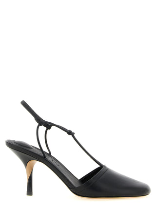 Black Lamb Leather High Heel Pumps