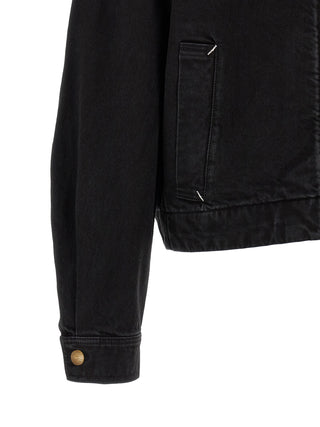 Black Cotton Denim Jacket
