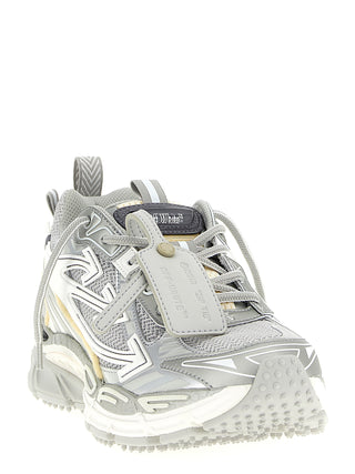 Silver Polyester Athletic Sneakers