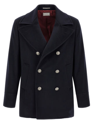 Blue Virgin Wool Coat