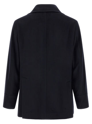 Blue Virgin Wool Coat