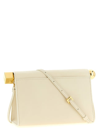 White Lamb Leather Clutch Bag