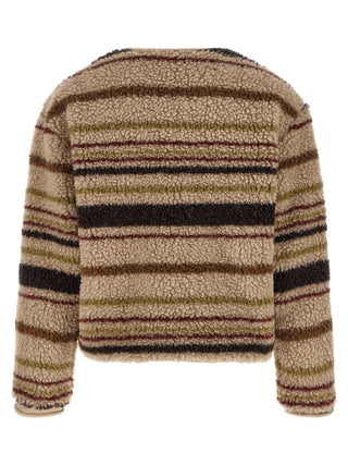 Brown Polyester Cardigan