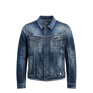 Chaqueta vaquera de algodón azul para hombre