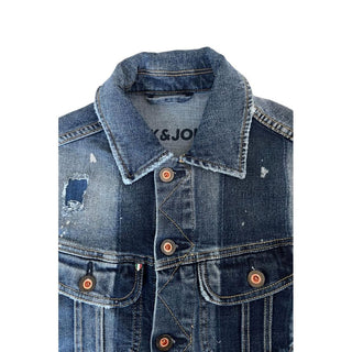 Blaue Herrenjacke aus Baumwolle