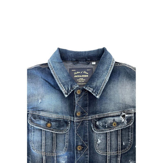 Blaue Baumwoll-Jeansjacke für Herren
