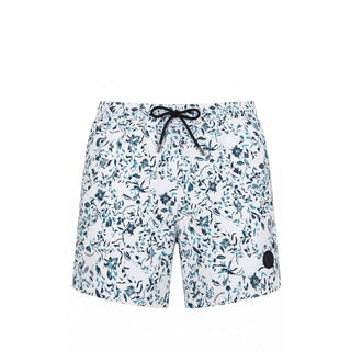 Weiße Herren-Badeshorts aus Polyester