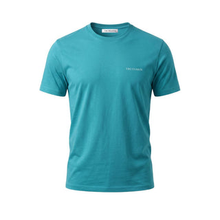 Light Blue Cotton Men T-Shirt