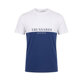 Blaues Baumwoll-Herren-T-Shirt