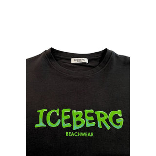 Camiseta de algodón negra para hombre