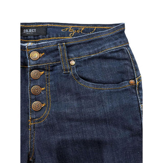 Jeans azules de algodón para mujer