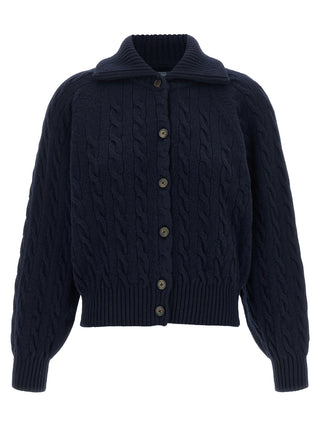 Blue Wool Cardigan