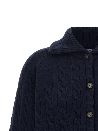 Blue Wool Cardigan