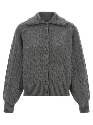 Gray Wool Cardigan