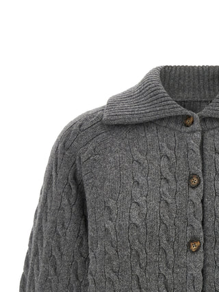 Gray Wool Cardigan