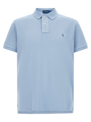 Blue Cotton Polo Shirt