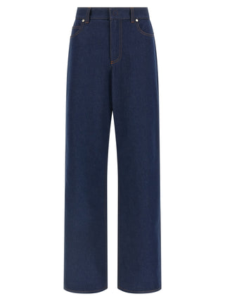 Blue Cotton Jeans Denim