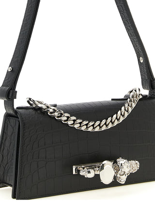 Black Calfskin Shoulder Bag