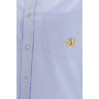 Blue Cotton Dress Shirt