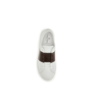 White Calf Leather Bos Taurus Low Top Sneakers