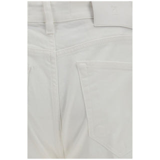 White Cotton Slim Fit Jeans