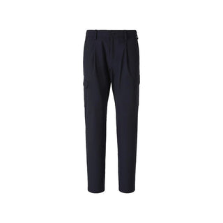 Blue Polyester Cargo Pants