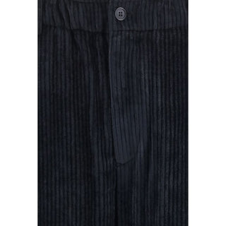 Black Viscose Casual Pants