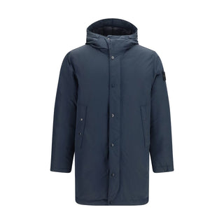 Blue Polyester Coat