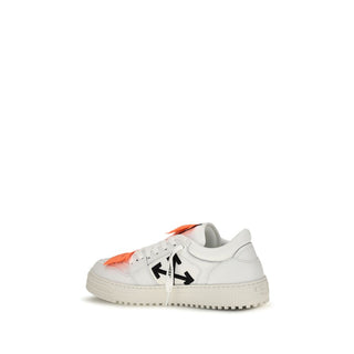 White Calf Leather Bos Taurus Low Top Sneakers