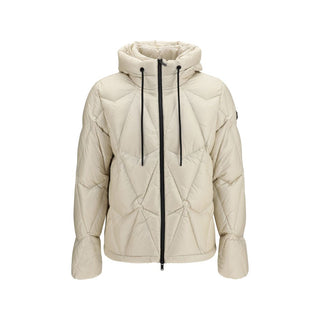 Beige Nylon Full-Length Jacket
