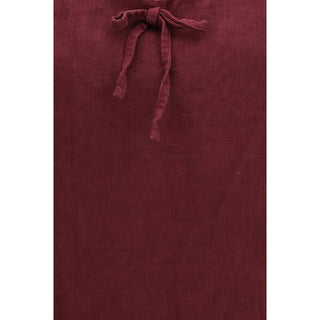 Bordeaux Linen Casual Dress
