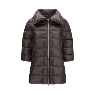 Gray Polyester Full-Length Jacket