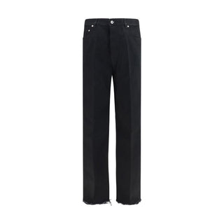 Black Cotton Flared Jeans