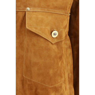 Brown Lamb Ovis Aries Aries Leather Jacket